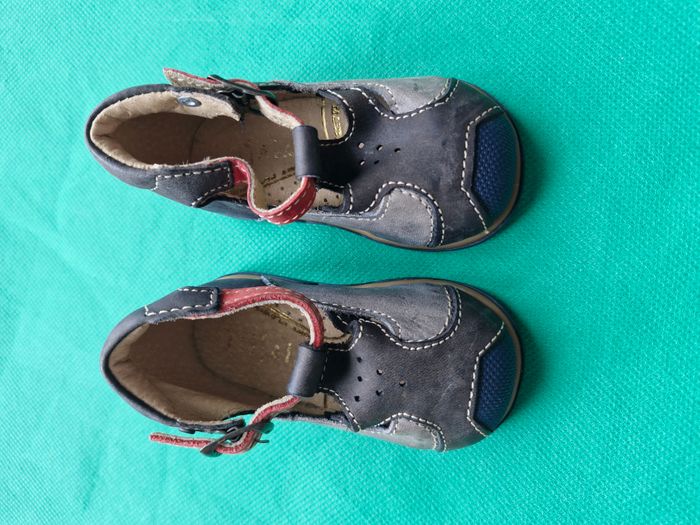 Sandales bébé garçon 17 Tissaia Bleu marine Gris Rouge