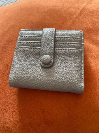 Petit Porte-cartes Gris Grainé