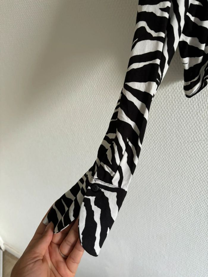 Chemise courte à motifs zèbre - photo numéro 4