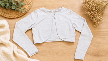 Gilet boléro gris clair H&M 12 ans – Très bon état – Élégant & confortable