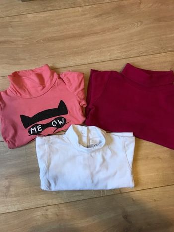 Lot de 3 pull col roulés taille 2 ans