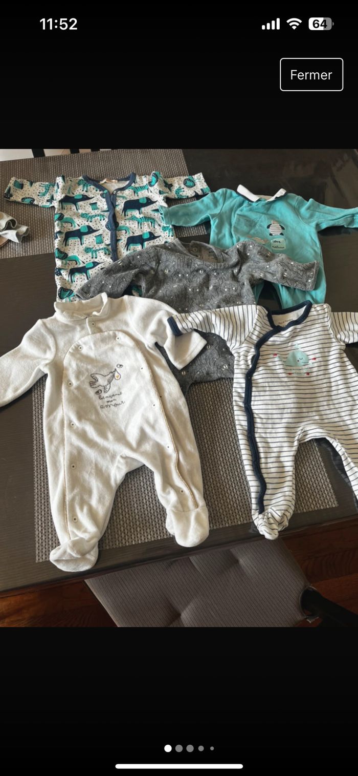 Pyjama taille 1 mois
