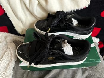 Basket puma noire laquée