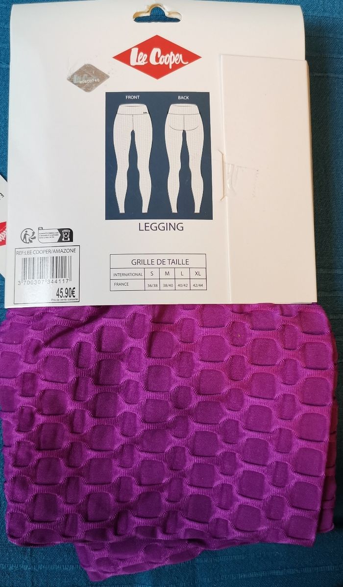Legging violet push-up Lee Cooper Modèle Amazone taille S/M - photo numéro 2