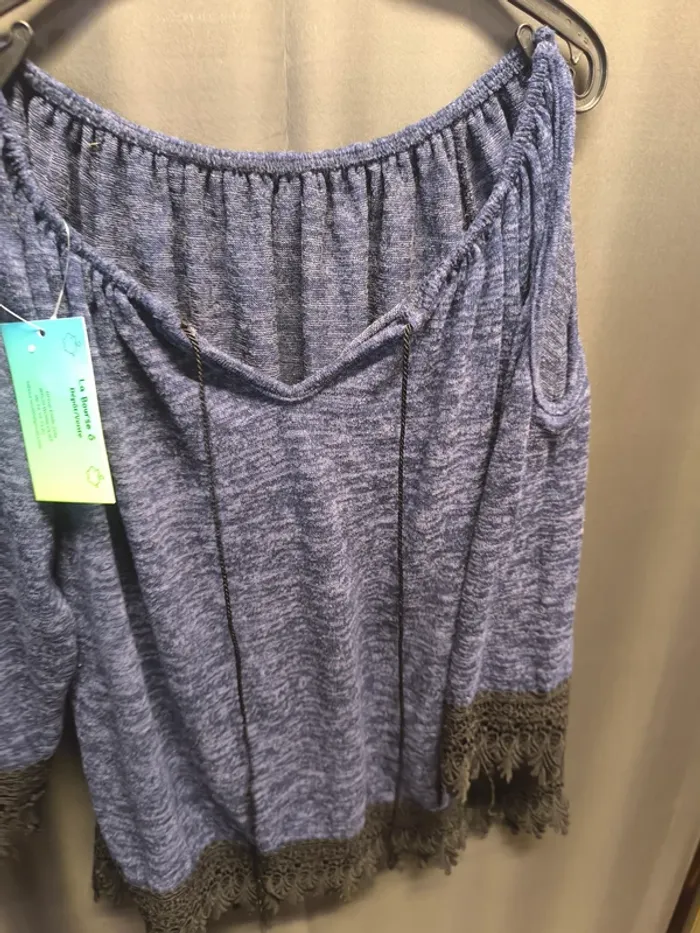 301168 pull bleu femme M - photo numéro 2