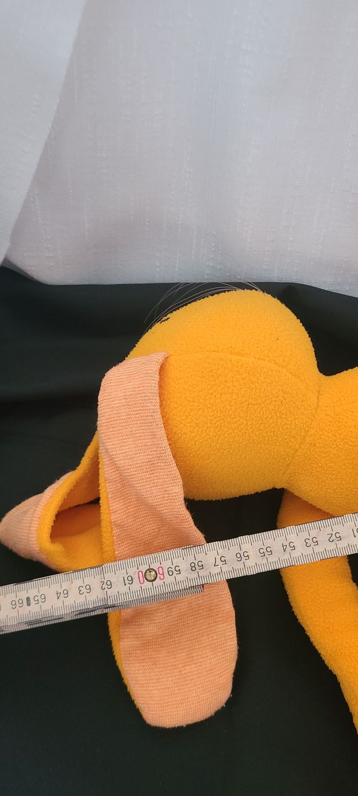 LAPIN LE PRINTEMPS DOUDOU PELUCHE EXCLUSIVE EDITION SPECIALE ORANGE 60 CMS - - photo numéro 4