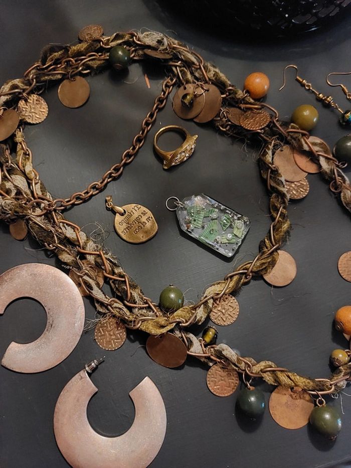 Lot de bijoux vintage ethnique bohème - photo numéro 4