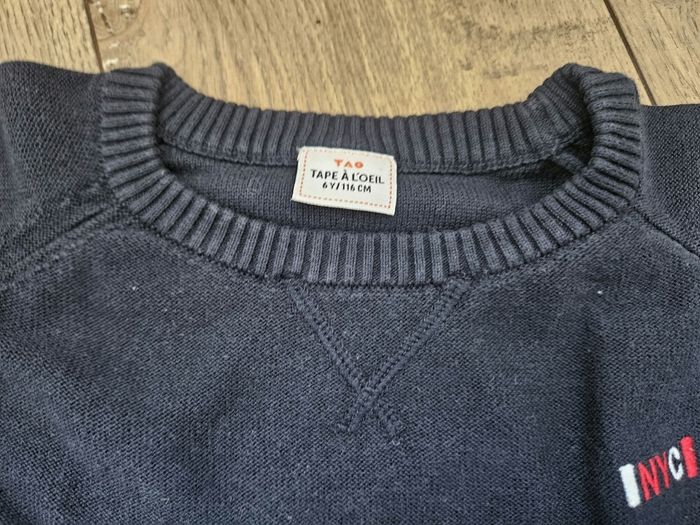 Pull col rond bleu marine Tape à l'oeil 6 ans - photo numéro 4