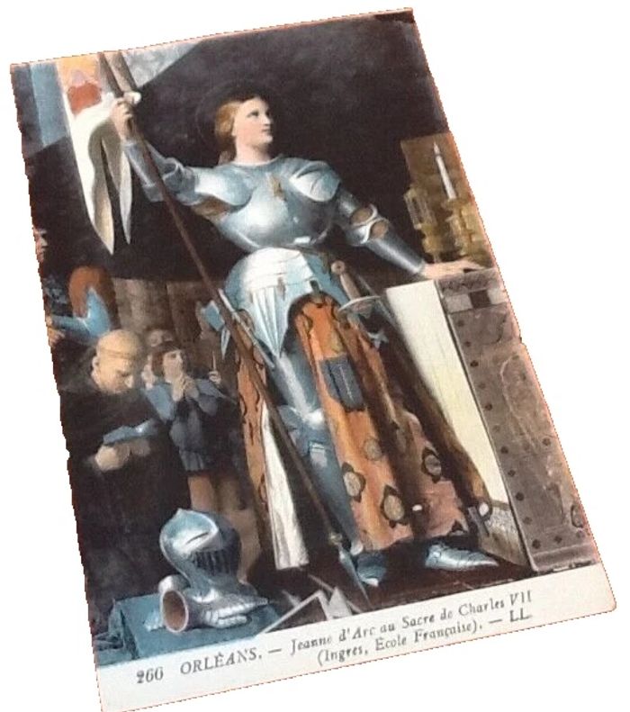 Carte postale ancienne Orléans (Loiret) Jeanne d' Arc au Sacre de Charles VII
