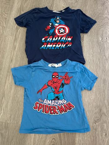 Tee shirt 4/6 ans Spiderman captain America