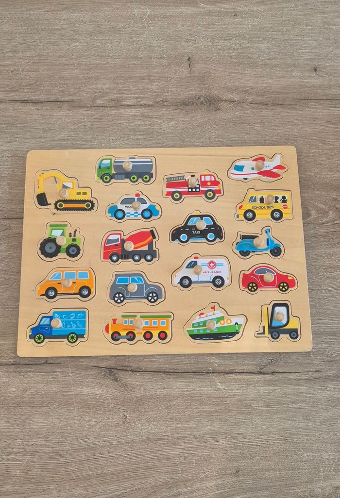 Grand puzzle véhicules à encastrer - photo numéro 2