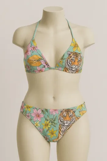 🐯👙 Bikini imprimé tropical tigre – Etam – Taille S / 36