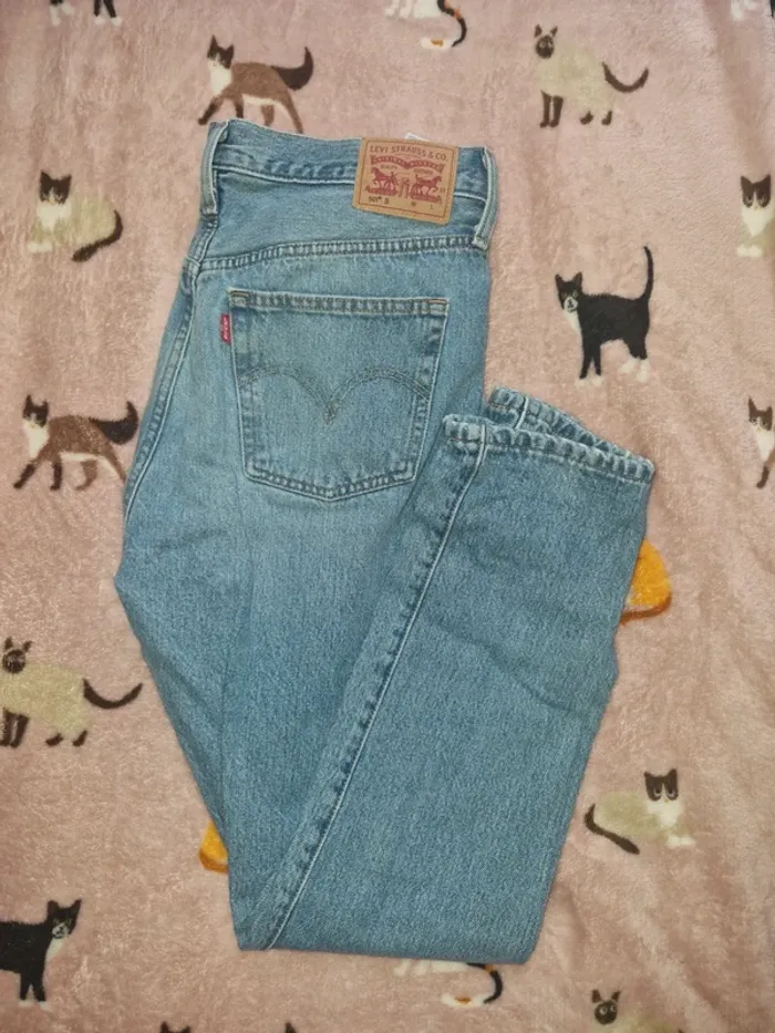 👖Pantalon jeans  troué • bleu - photo numéro 10