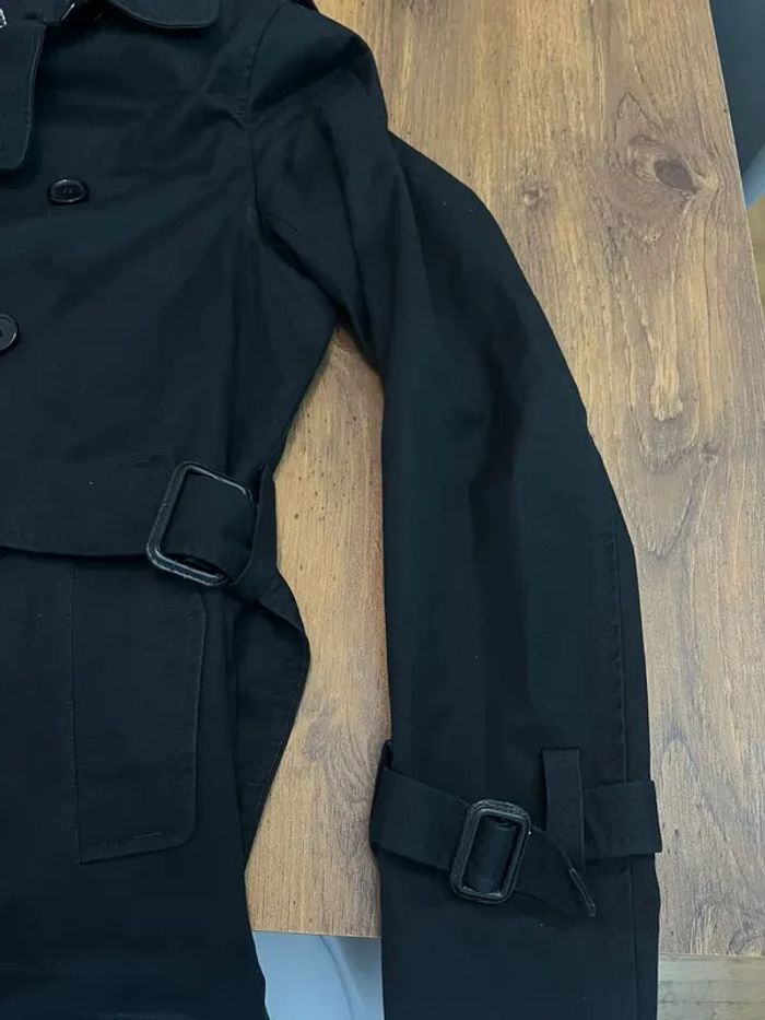 veste trench sandro noir old money taille S 680B - photo numéro 4