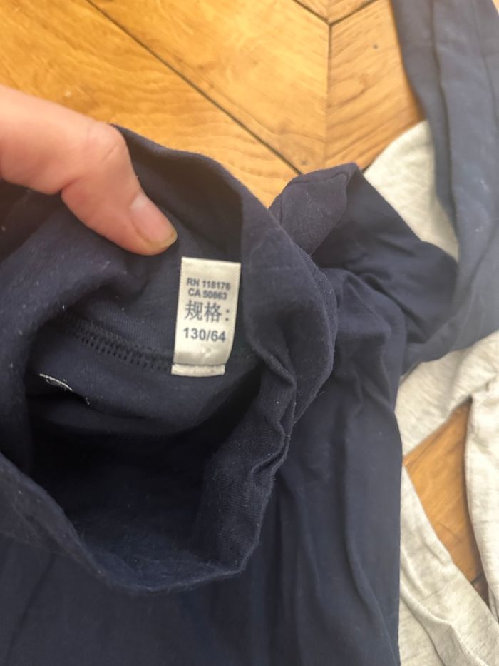 Lot 2 t-shirt col roulé Okaidi 8 ans - photo numéro 4