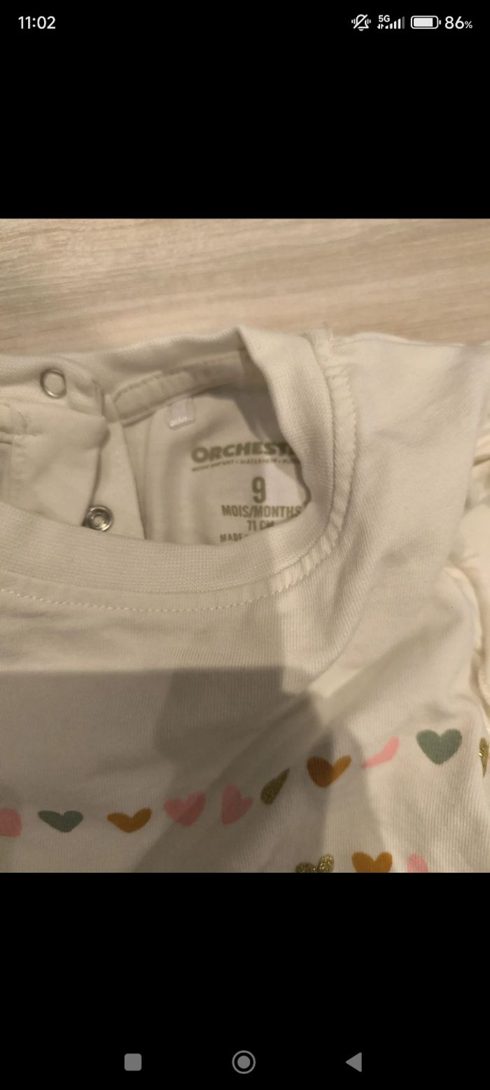 Tee shirt manches longues taille 9 mois - photo numéro 4