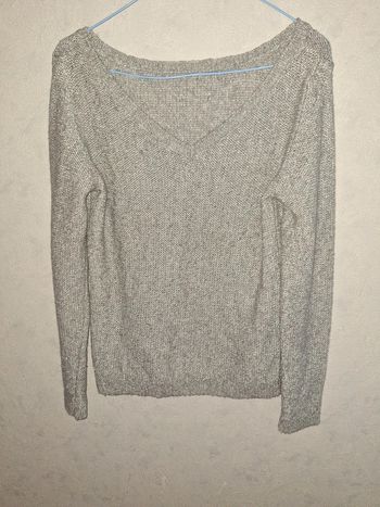 Pull col v gris Camaïeu