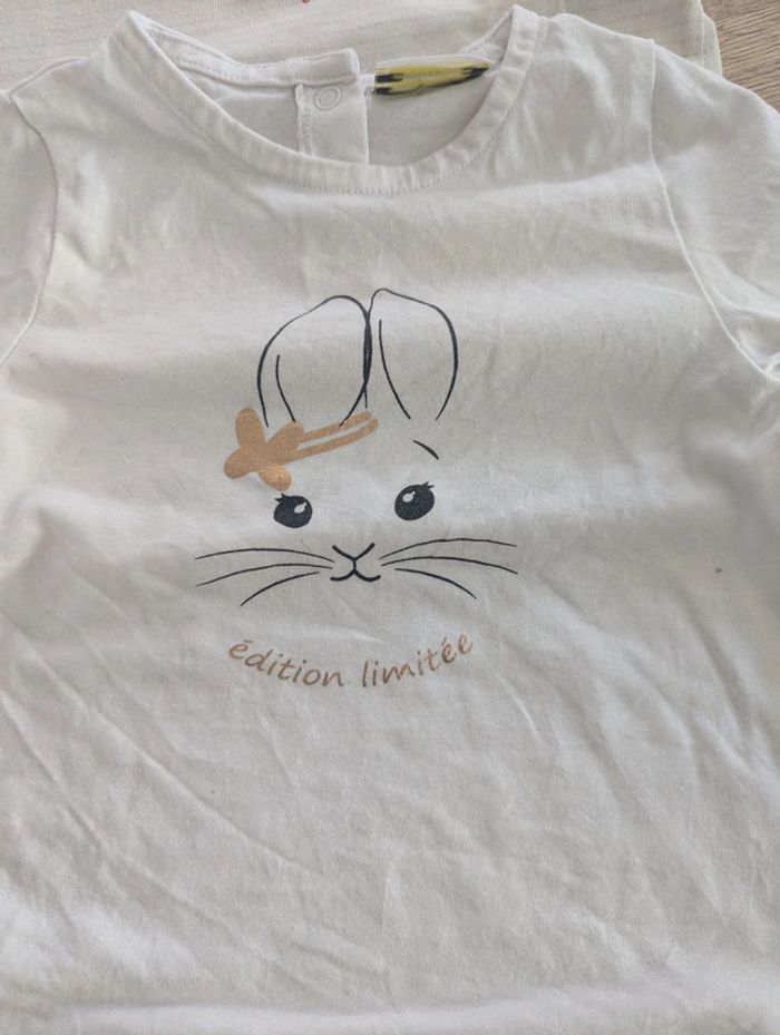 Lot de 3 t shirt manches longues 12 mois - photo numéro 5