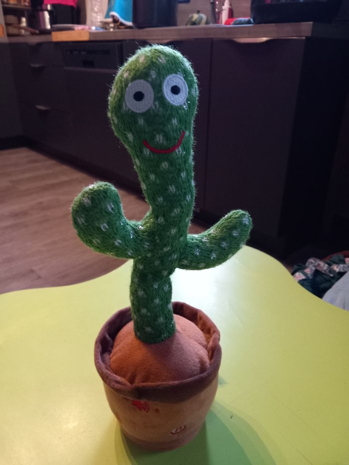 Cactus musical lumineux danse  parle répète