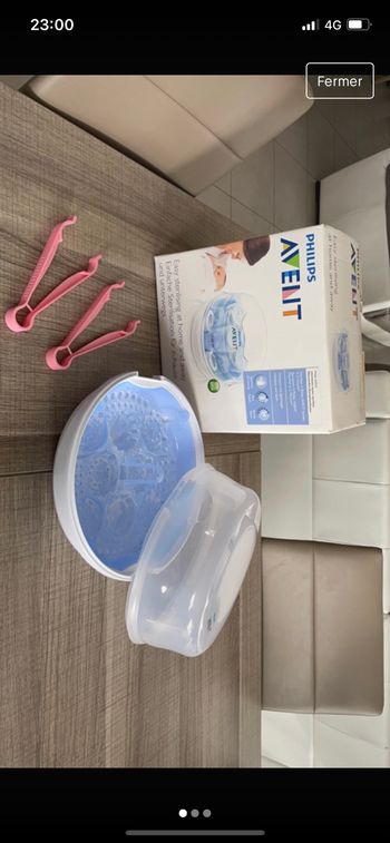 Stérilisateur micro onde Avent