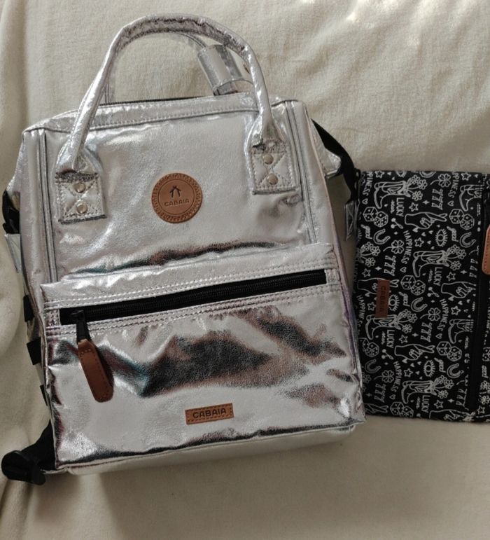 Sac à dos S Cabaïa argenté Monte carlo - photo numéro 1