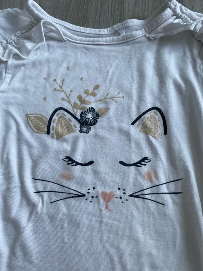 T-shirt manches longues blanc orchestra 3 ans - photo numéro 2