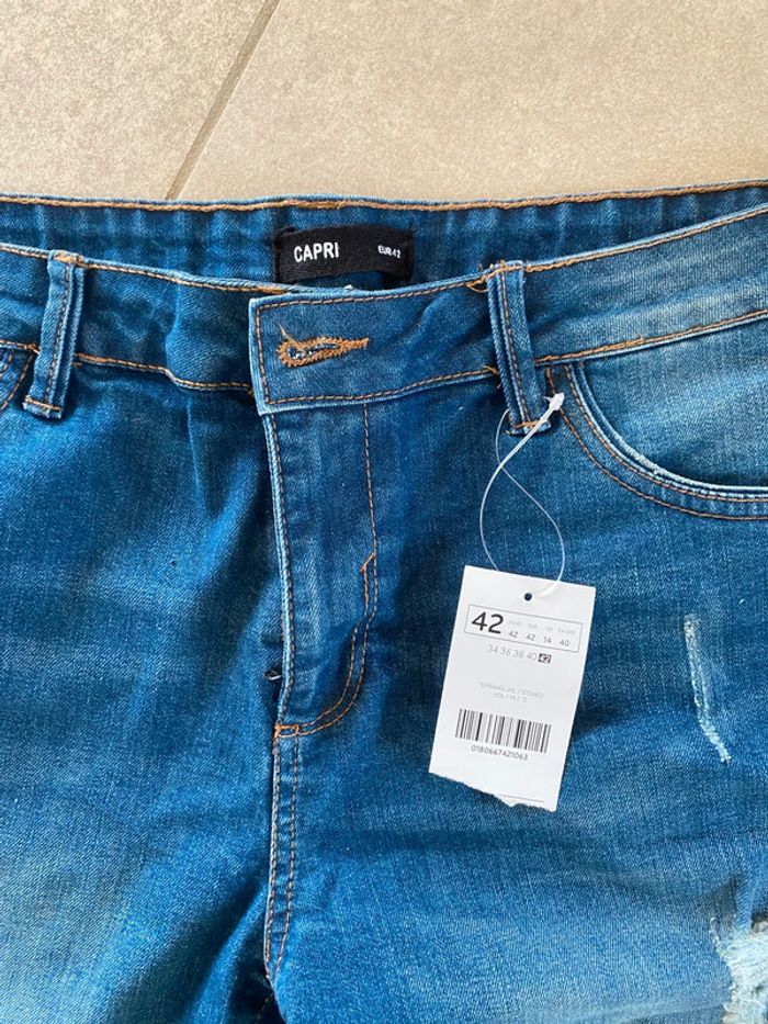 Short jean neuf mim capri - photo numéro 2
