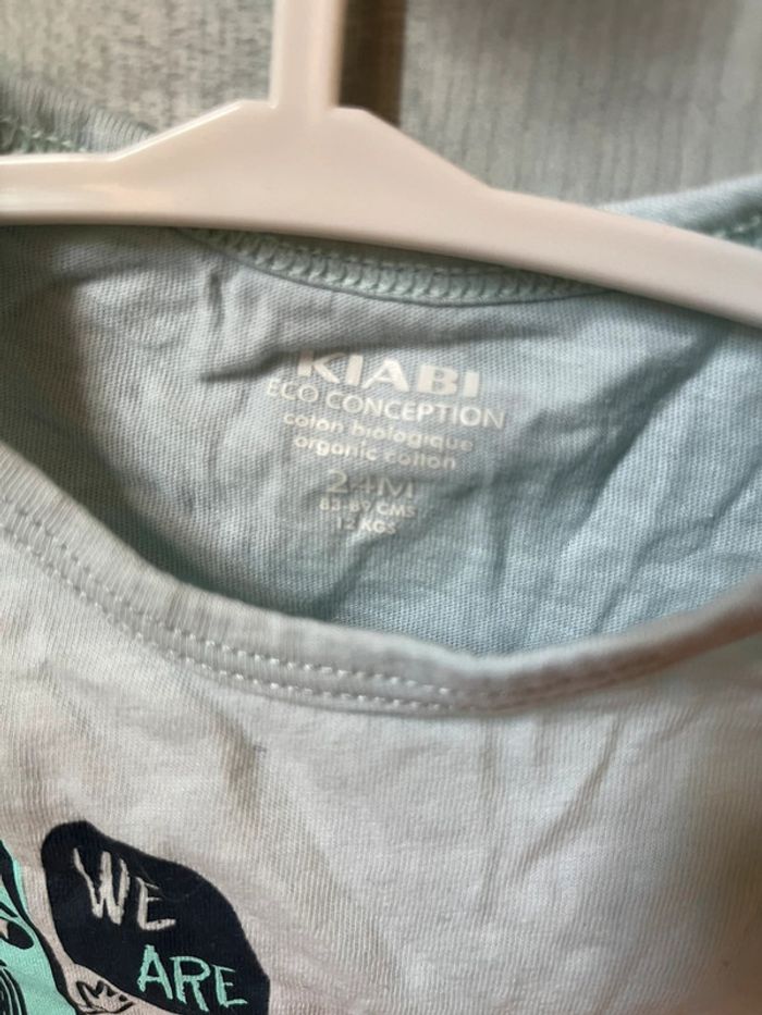 T-shirt bleu coton - photo numéro 2
