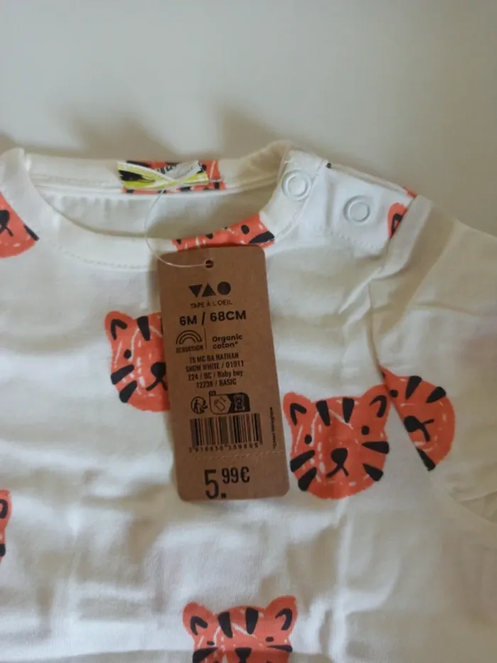 T-shirt manche courte 6 mois - photo numéro 2