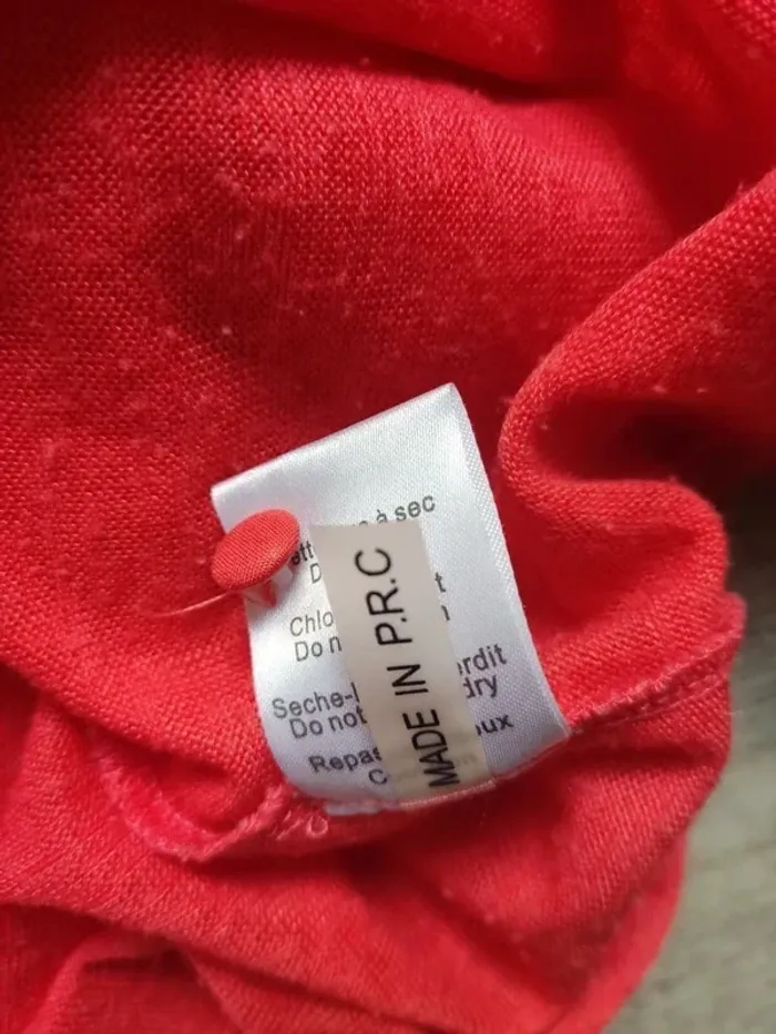Blouse manches courtes corail et dentelles ajourée taille M Grace & Mila - photo numéro 11