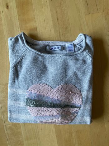 Pull léger à sequins réversibles okaidi 4 ans