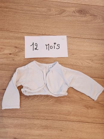 Bolero blanc 12 mois