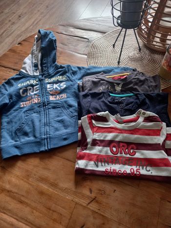 Lot tee-shirt manches longues 18 mois garçon
