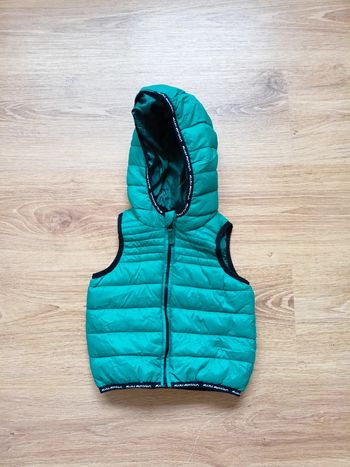 Doudoune sans manches verte 12 mois - Neuve