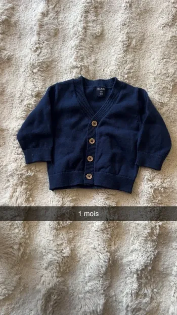 Gilet bébé 1 mois Kiabi