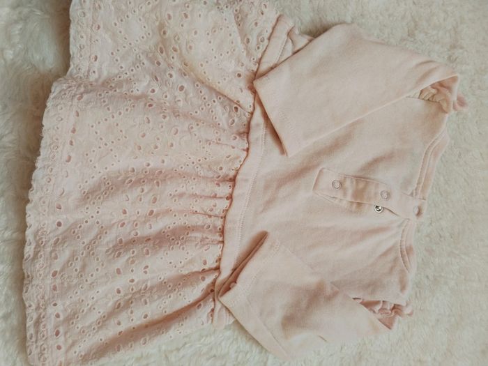 Robe effet broderie toute douce rose pale - photo numéro 3