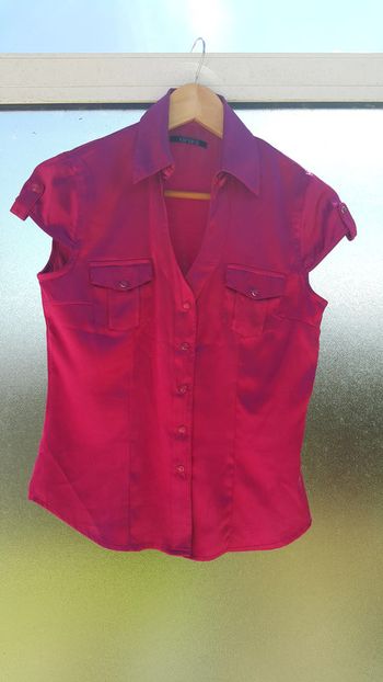 Chemisier soie fuchsia Xanaka