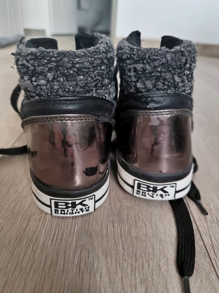 Baskets hautes rose brillant et noir british knights taille 40 - photo numéro 4