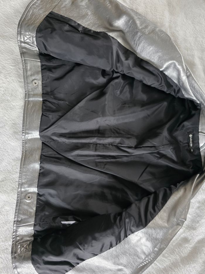 Veste en cuir grise - photo numéro 6