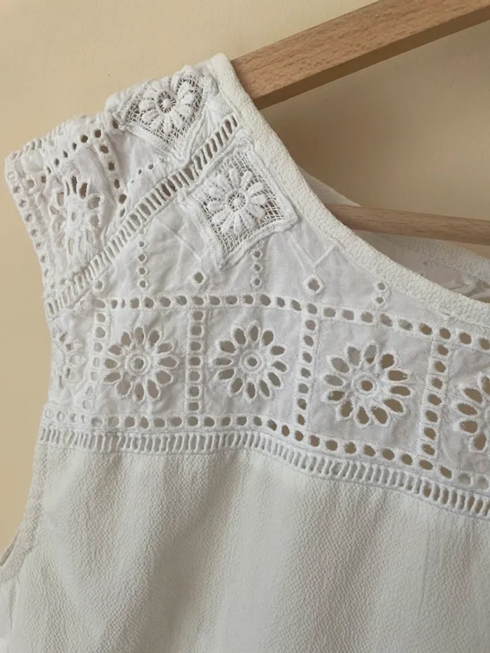 T shirt dentelle blanc - photo numéro 3