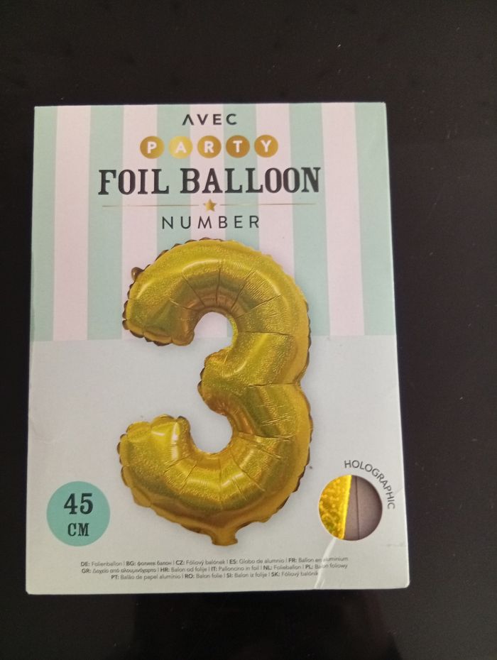 Ballon anniversaire chiffre
