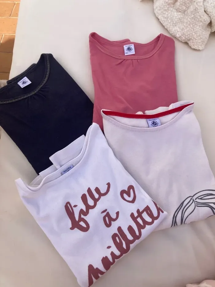 Petit Bateau 4 t-shirts 8 ans - photo numéro 2