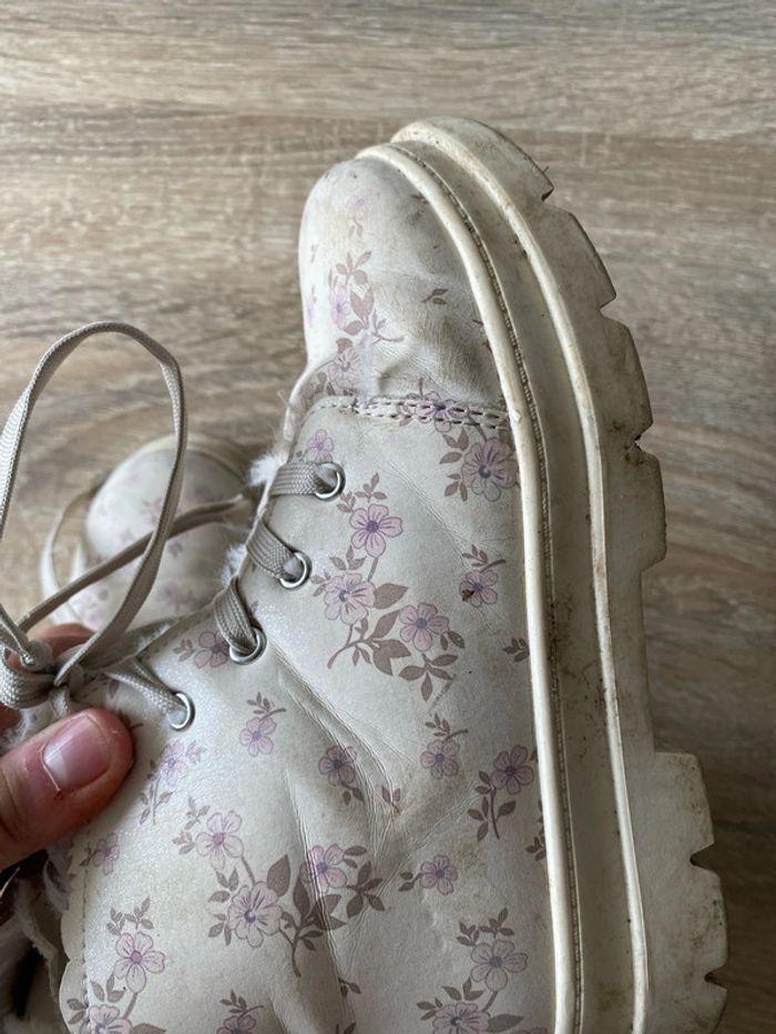 Bottine polaire à fleurs taille 29 - photo numéro 7