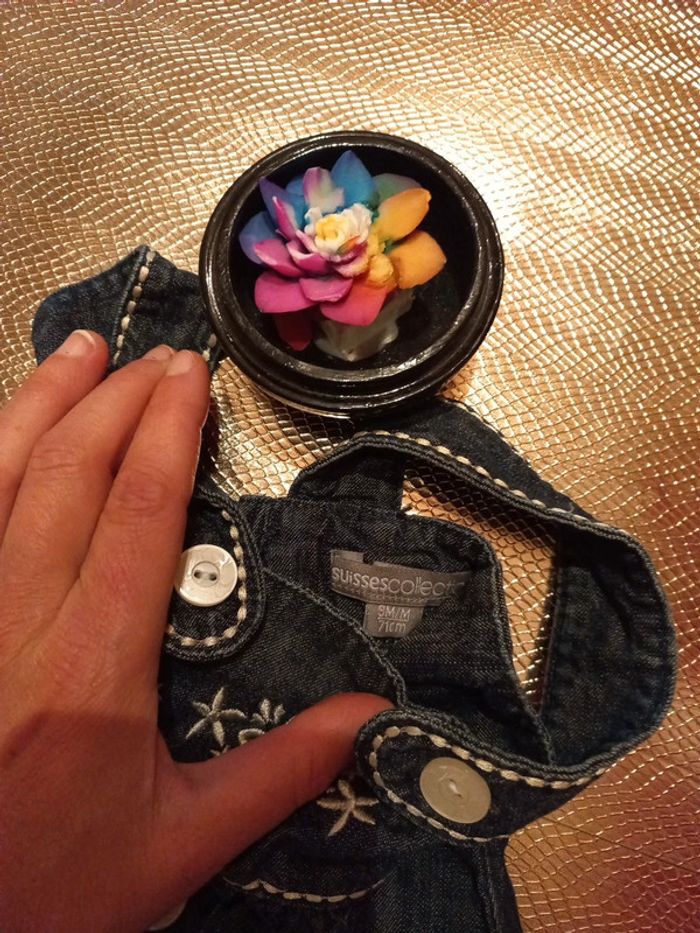 Belle Robe salopette en jean 9 mois - photo numéro 3