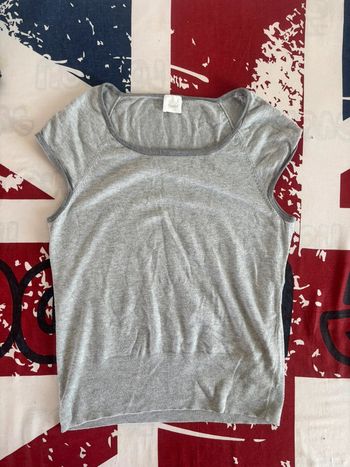 Camaïeu débardeur gris clair taille S/M