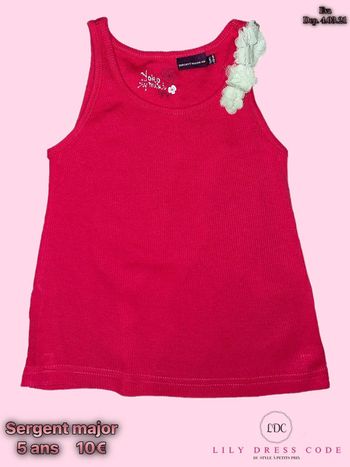 💕 débardeur rose fleurs verte SOLDÉ -90% 💕