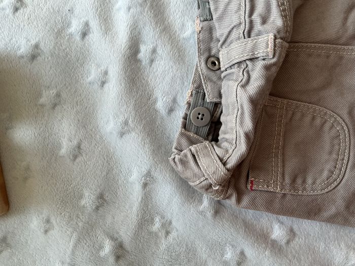 jean gris taille réglable noeud a la ceinture 3 mois grain de blé - photo numéro 8