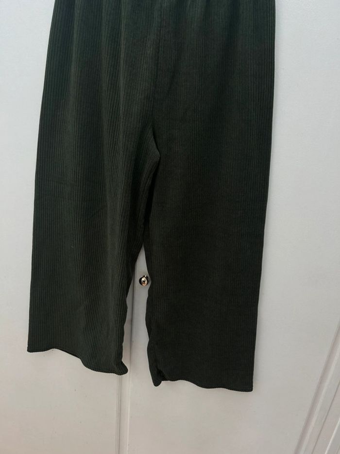Pantalon large en velours côtelé kaki - taille 40 made in France - photo numéro 3