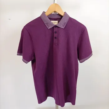 Polo tshirt violet col chemisier à boutons 100% coton taille M CMT A556