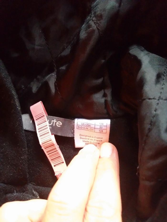 Manteau d'hiver noir fille 4 ans la redoute - photo numéro 3